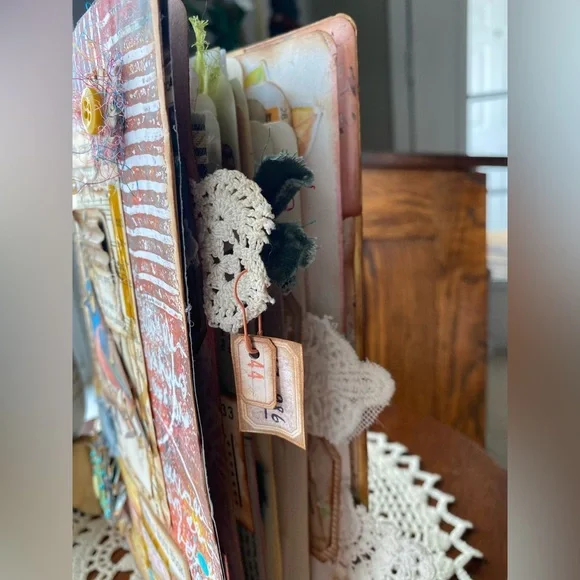 Vibrant Bird-Themed Travel Journal Mixed Media Art Junk Journal - Picture 13 of 17